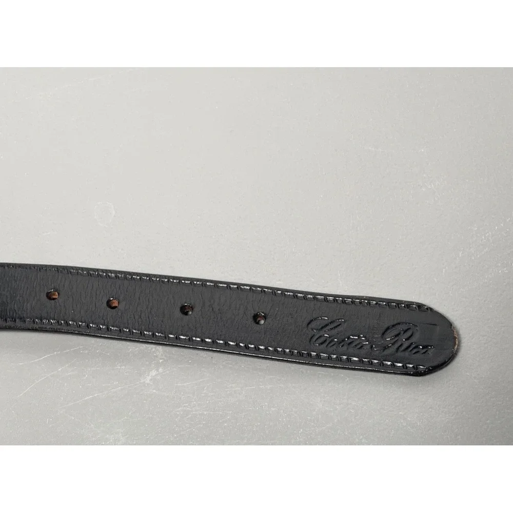 Men's Black Tooled Leather Belt Size‎ 42